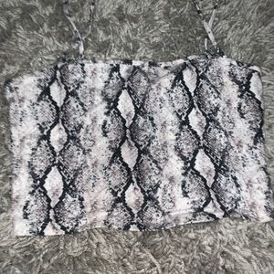 snake skin crop top